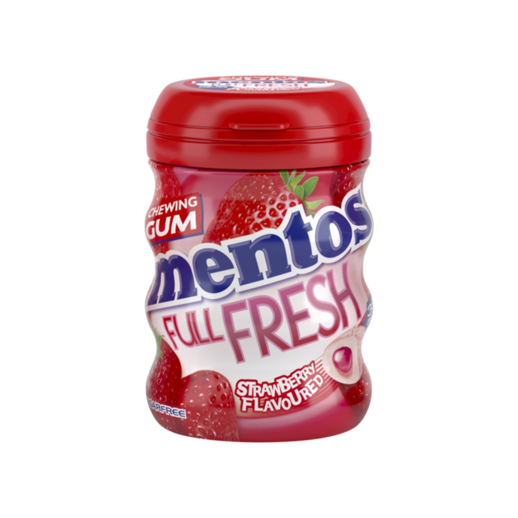 Mentos chewing gum, full fresh, strawberry flavoured, 35 pcs, sugar free, 61.25g