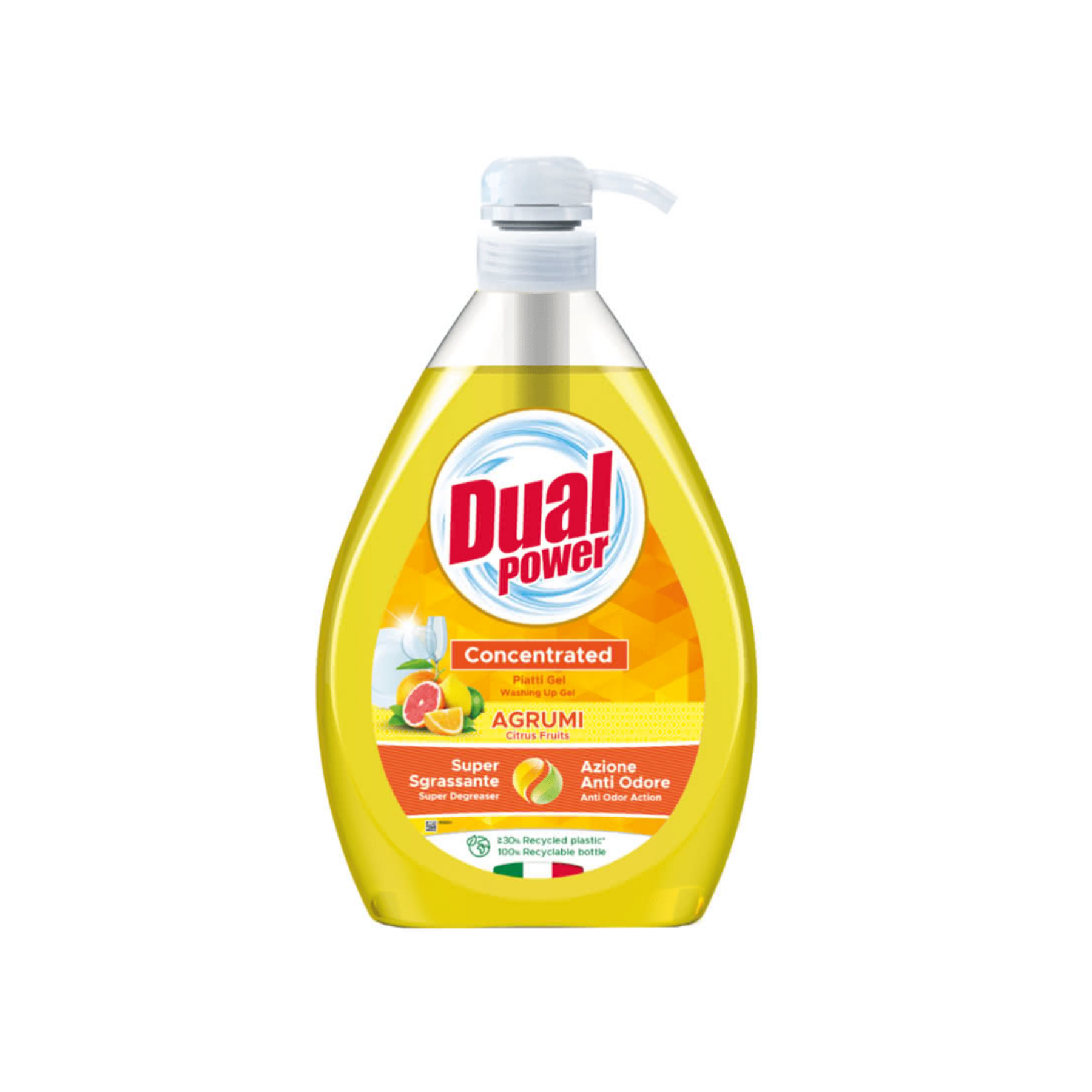 DUAL POWER DISHWASHING LIQUID FRESH ORANGE 700MLX24