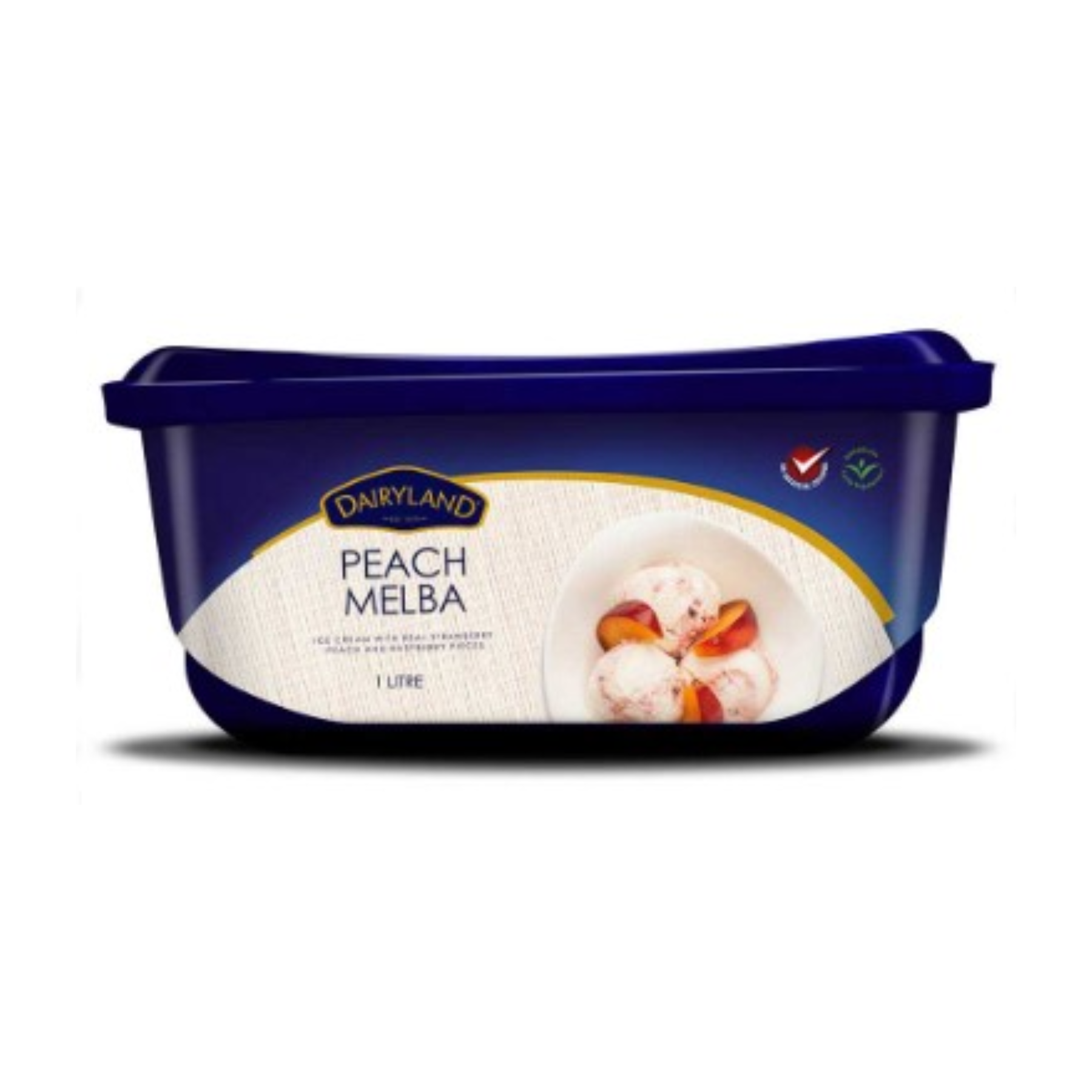 DAIRYLAND PEACH MELBA ICE CREAM