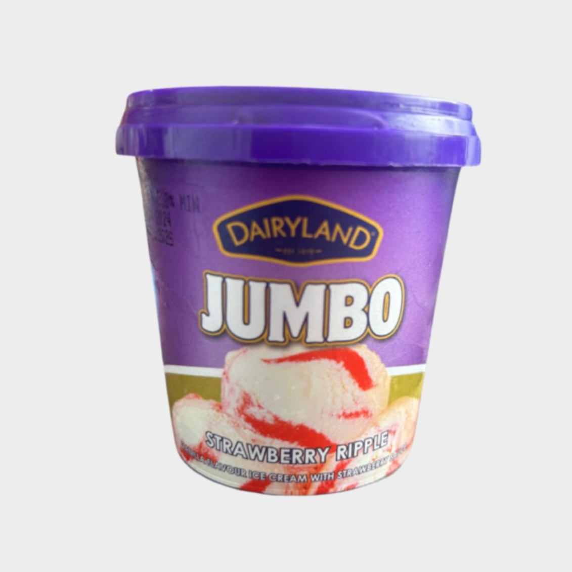 DAIRY LAND JUMBO STRAWBERRY RIPPLE ICE CREAM