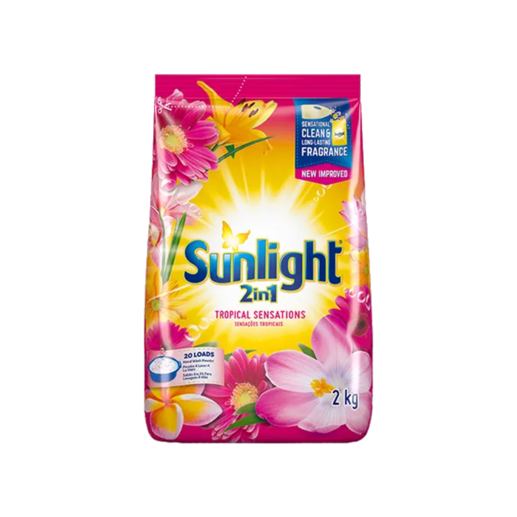 SUNLIGHT 2IN1 PINK WASHING POWDER SACHET