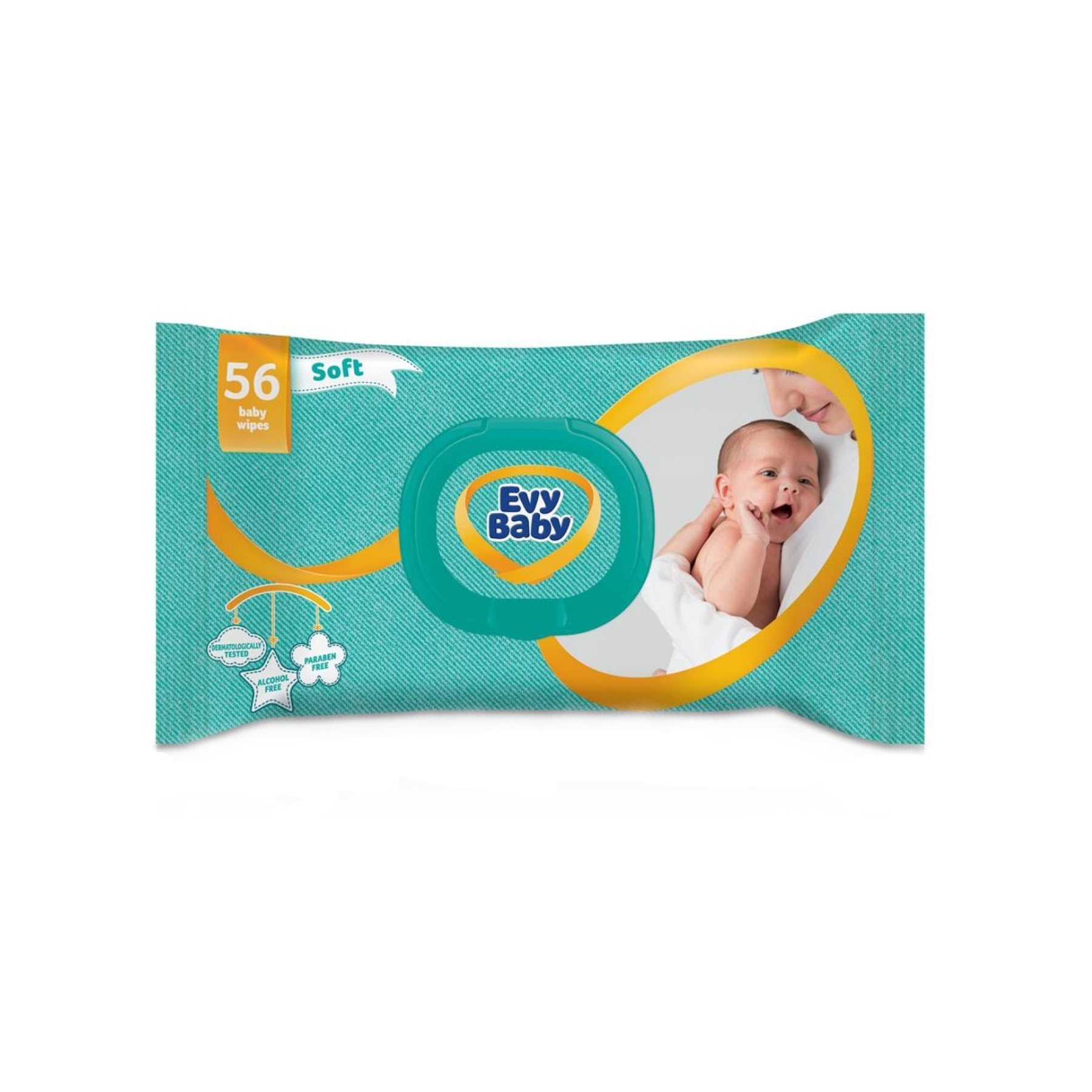 Evy Baby Wipes 56 Baby Wipes