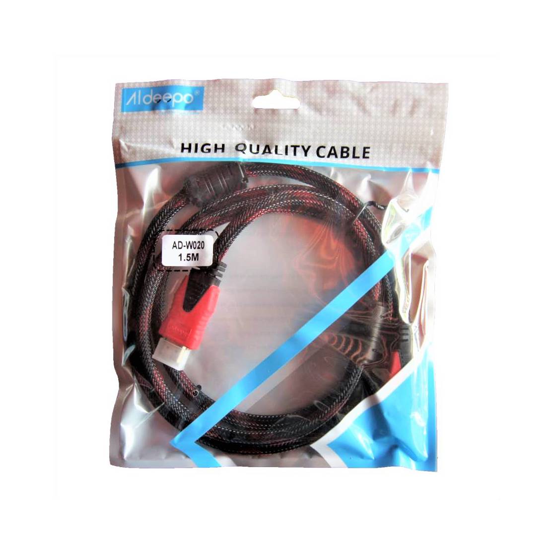 ALDEEPO-AD-W020-HDMI CABLE 1.5M-RED BLACK