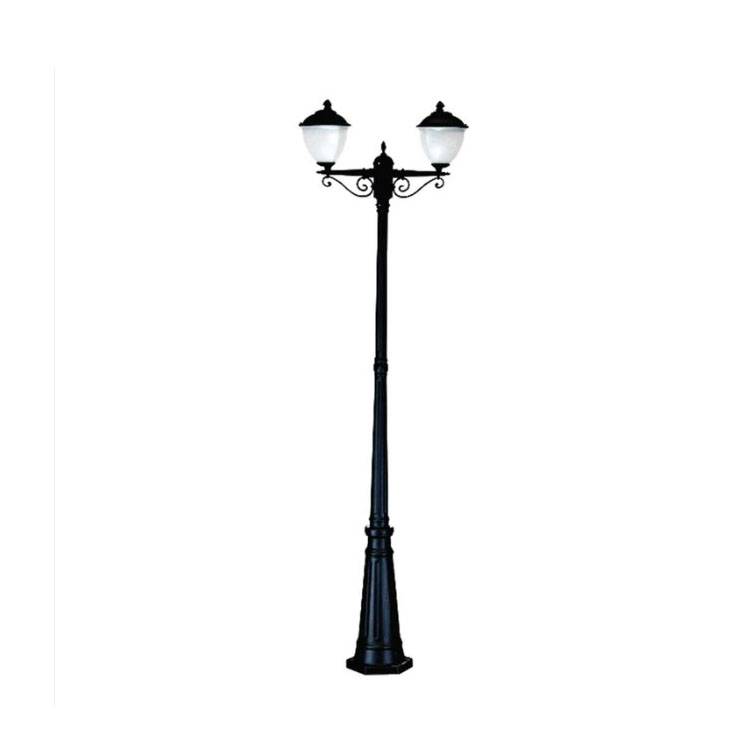 POLE LIGHT PLOE 2*60W E27 OPAL BLACK LL 522P-21-BK