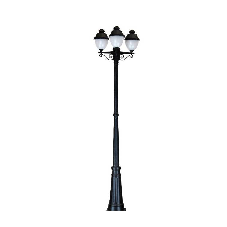 POLE LIGHT PLOE 3*60W E27 OPAL BLACK LL 503P-2000-03