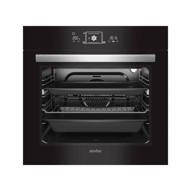 SIMFER BI OVEN B6510SERSP 60CM BLK GLASS 10 F