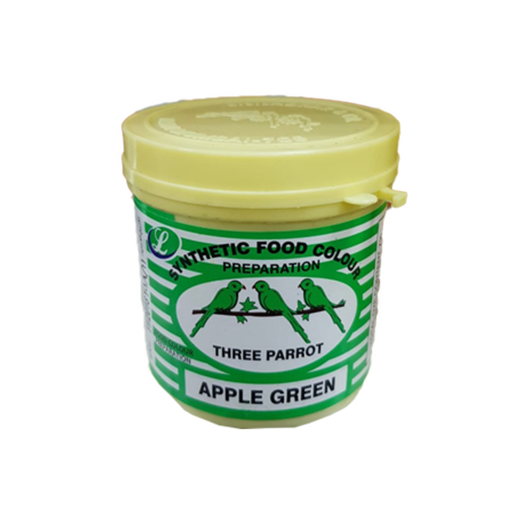 Synthetic Food Color Three Parrots Apple Green 100g