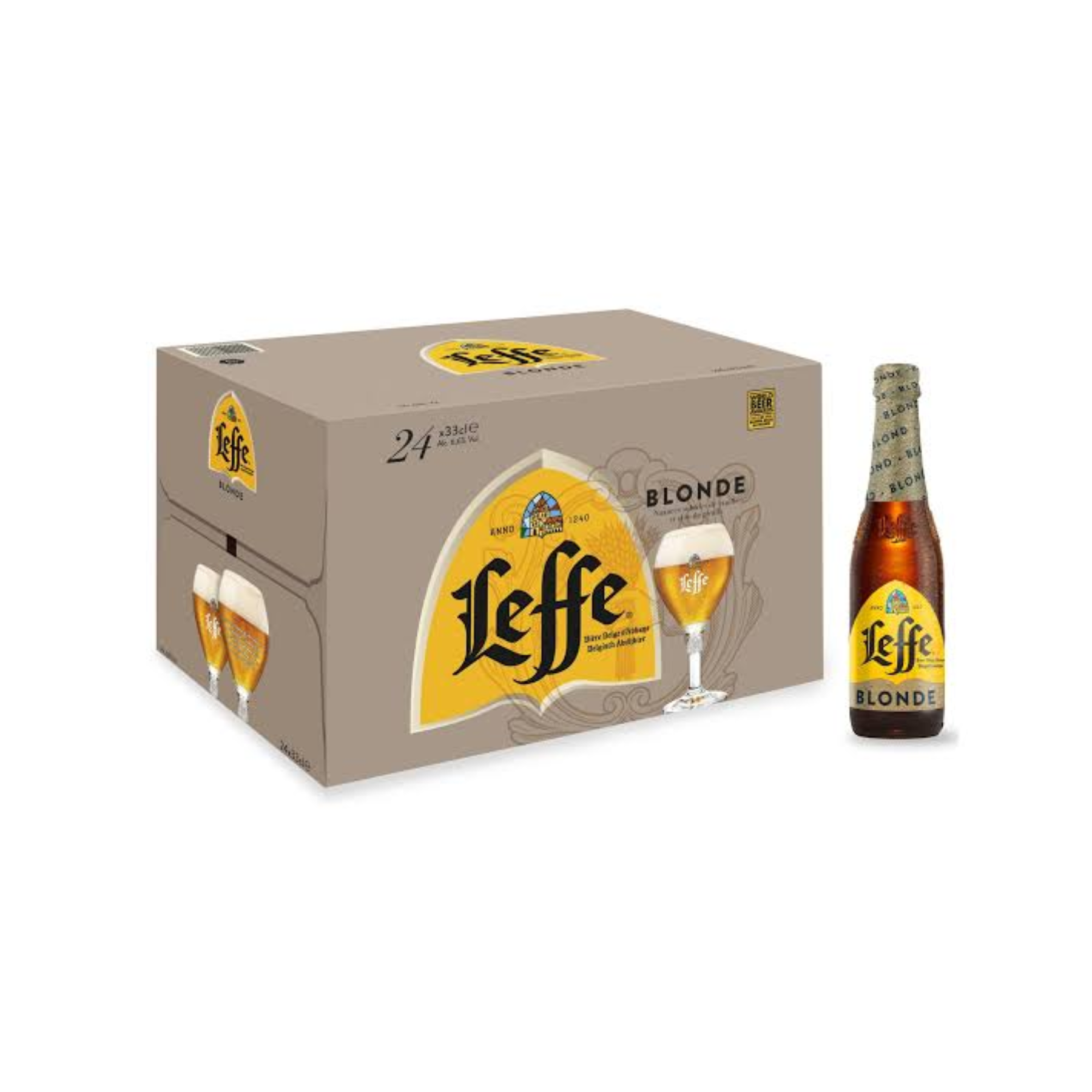 LEFFE BLONDE ET BRUNE 33CL BEER BOTTLE - 33cl - 24pcs