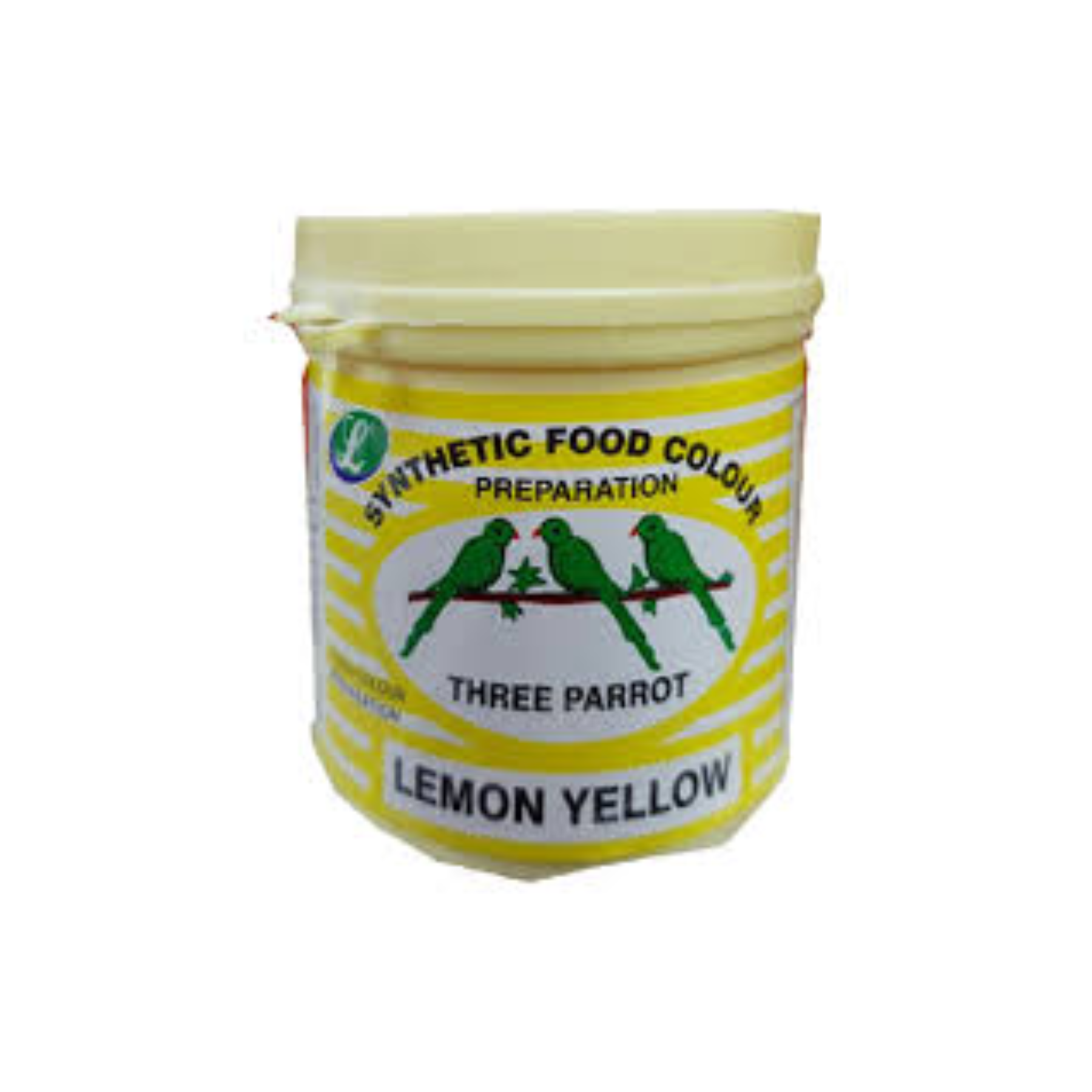 Synthetic food Colour Preparation, Three Parrot, Lemon Yellow, 100g