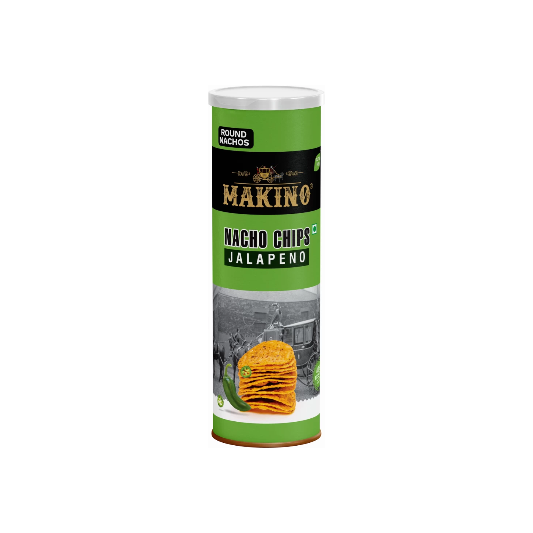 Makino Round Nacho Chips Jalapeno, 107g