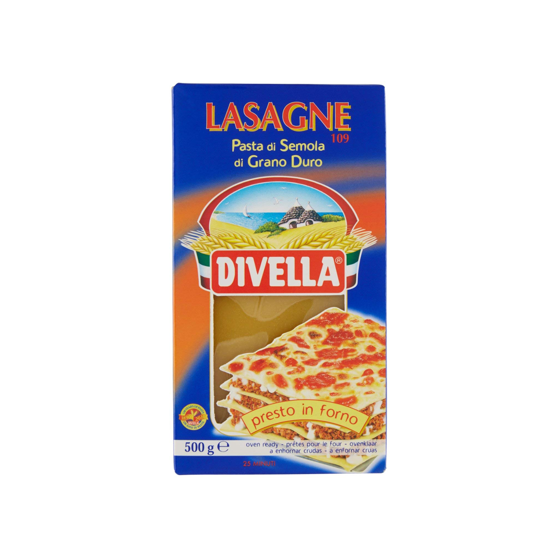 Divella Lasagne Pasta di Semola di Grabi Duro, 500g