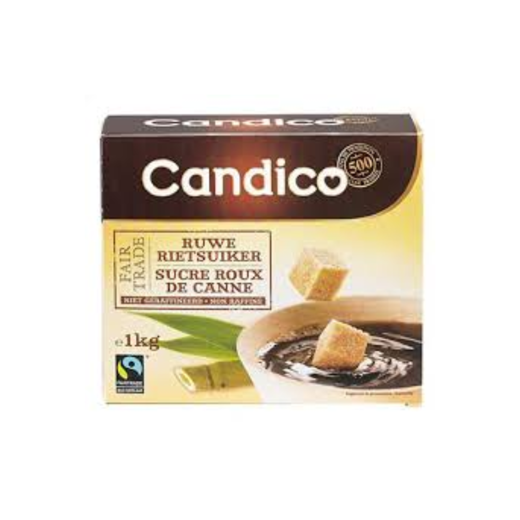 Fairtrade Candico Sucre roux De Canne, 1kg