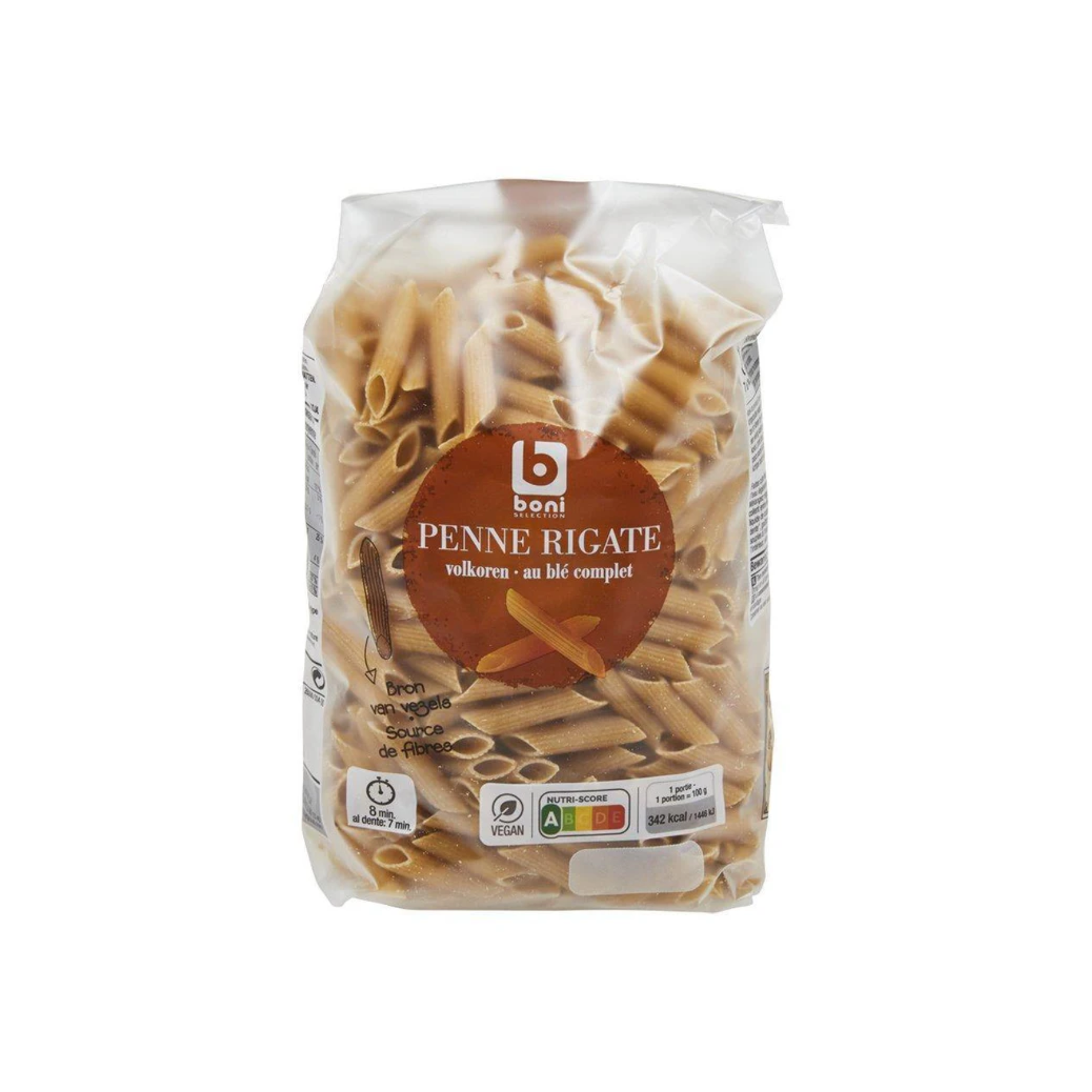 Boni Selection Penne Rigate Volkoren, 500g