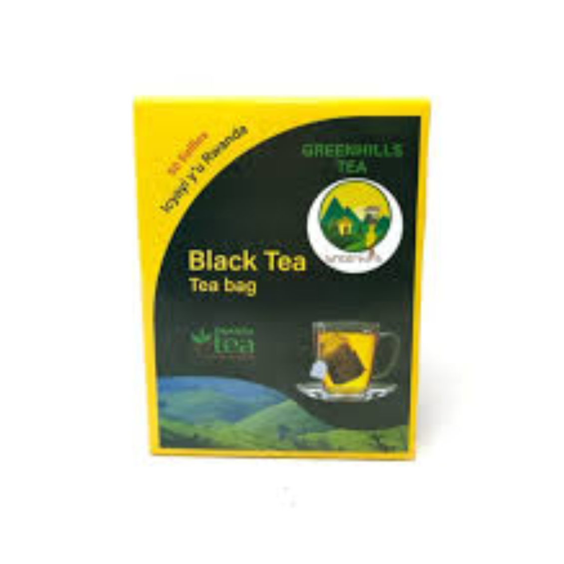 Rwanda Tea (Greenhills Tea), Green Tea, 50 Enveloped Tea Bags