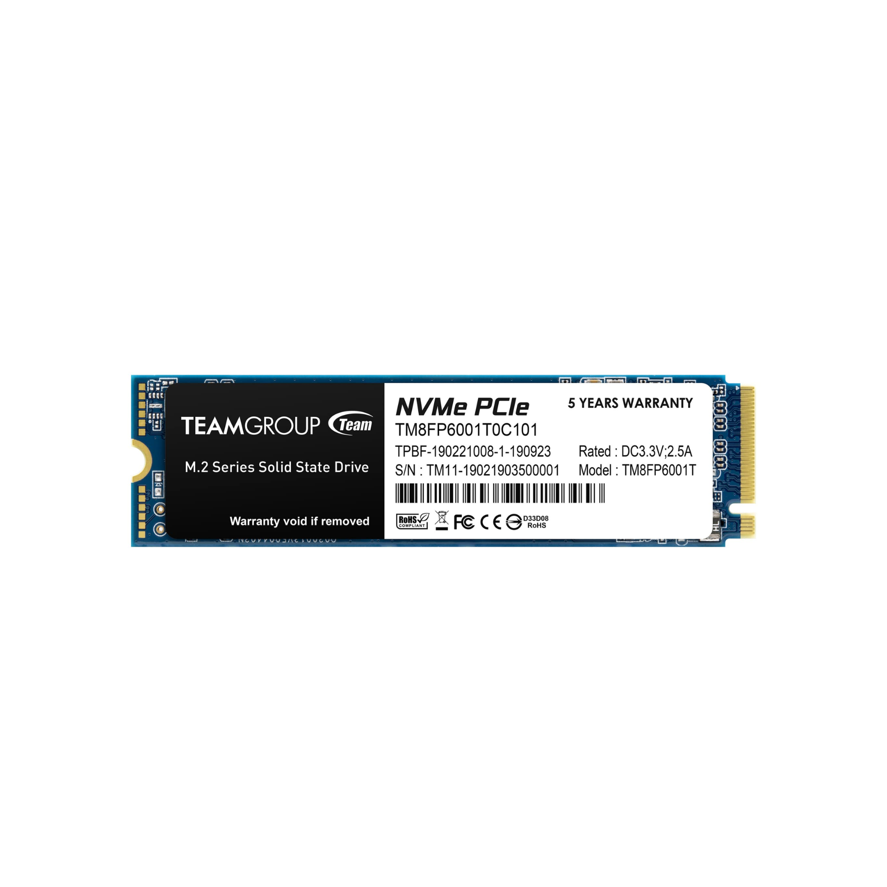 TEAMGROUP MP33 512GB SLC Cache 3D NAND TLC NVMe 1.3 PCIe Gen3x4 M.2 2280 Interna