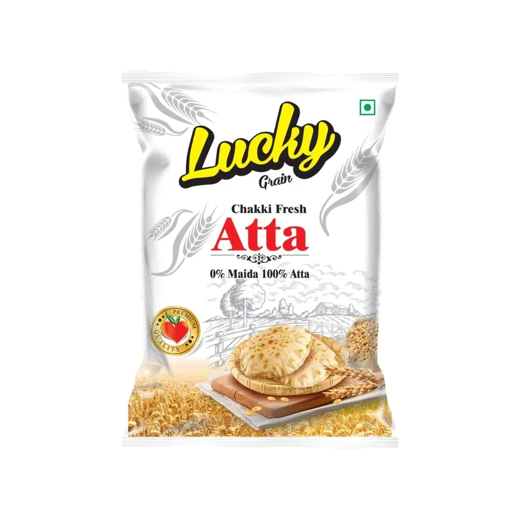 Lucky Grain Chakki Fresh Atta, 5kg