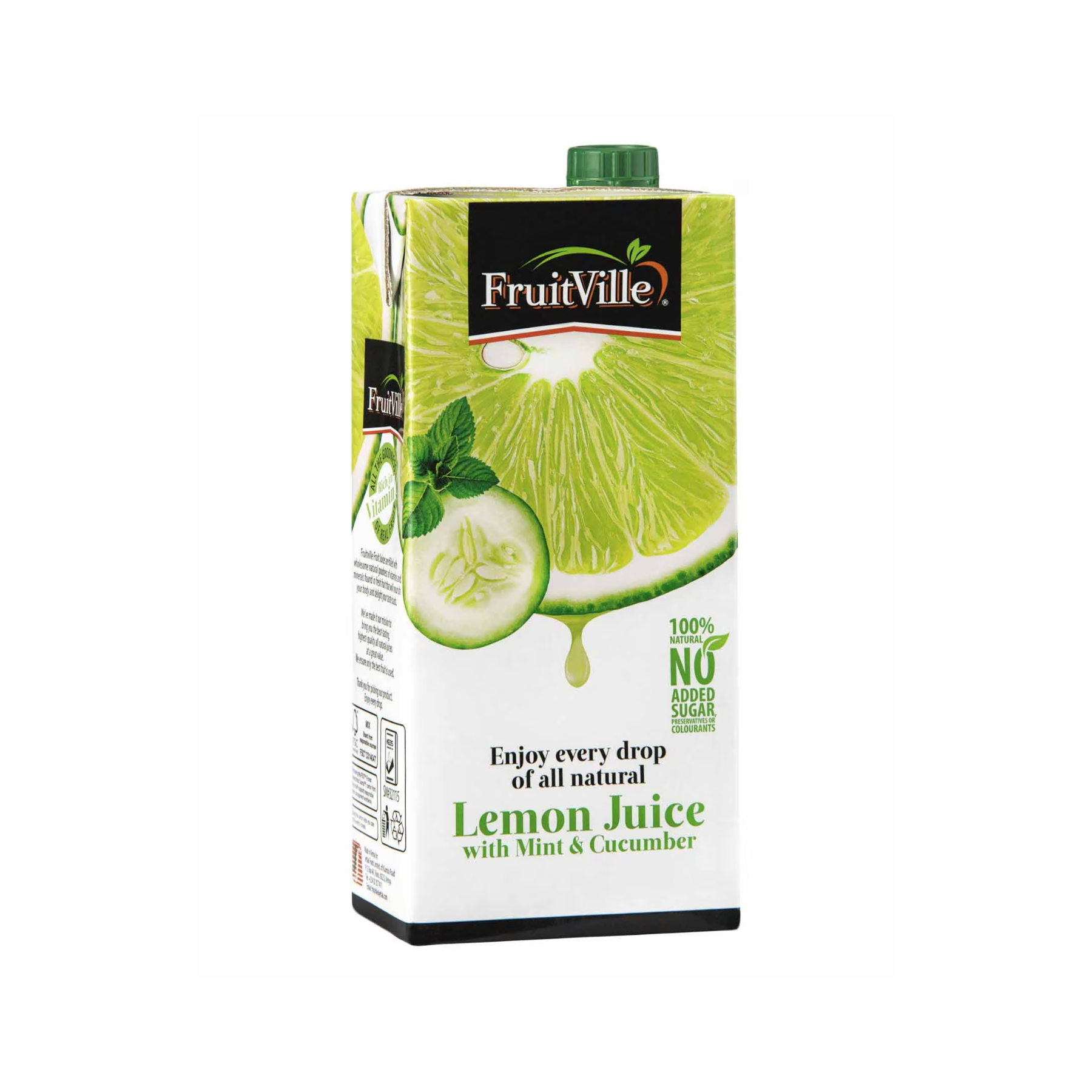 Fruit Ville Lemon Juice with Mint & Cucumber, 1L