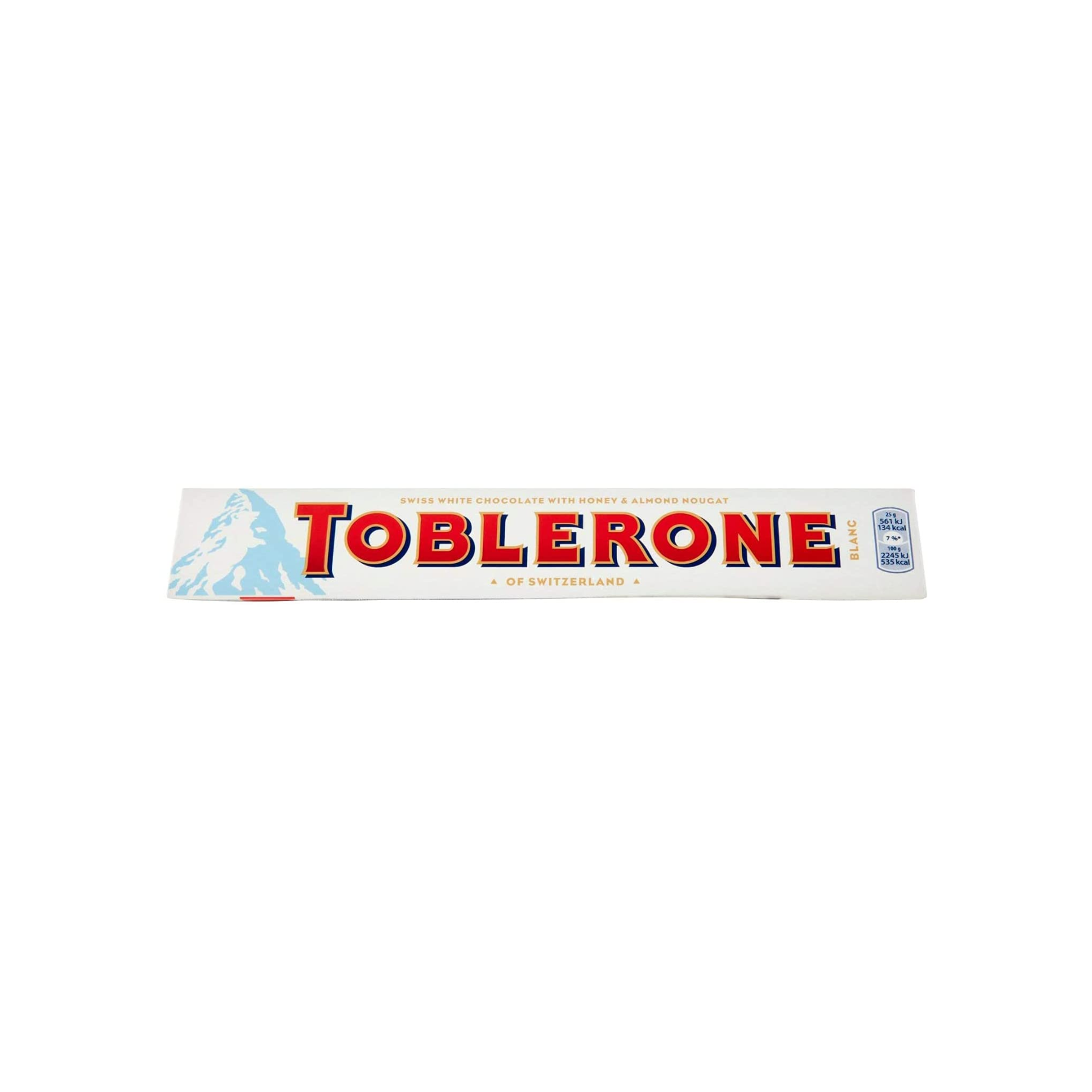 Toblerone of switzerland white chocolate with honey and almond nougat,100g