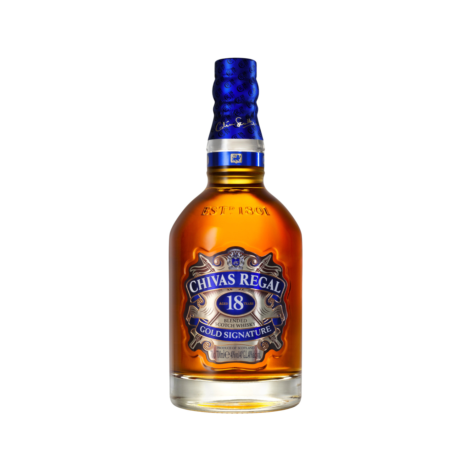 CHIVAS 18Y WHISKY BOTTLE - 100cl