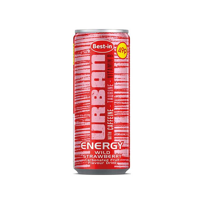 Best-in urban energy wild strawberry can 250 ml