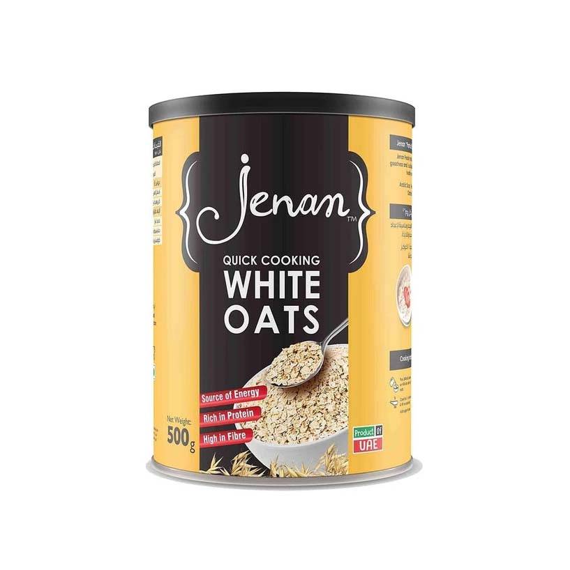 Jenan Quick Cooking white Oats Tin 500g