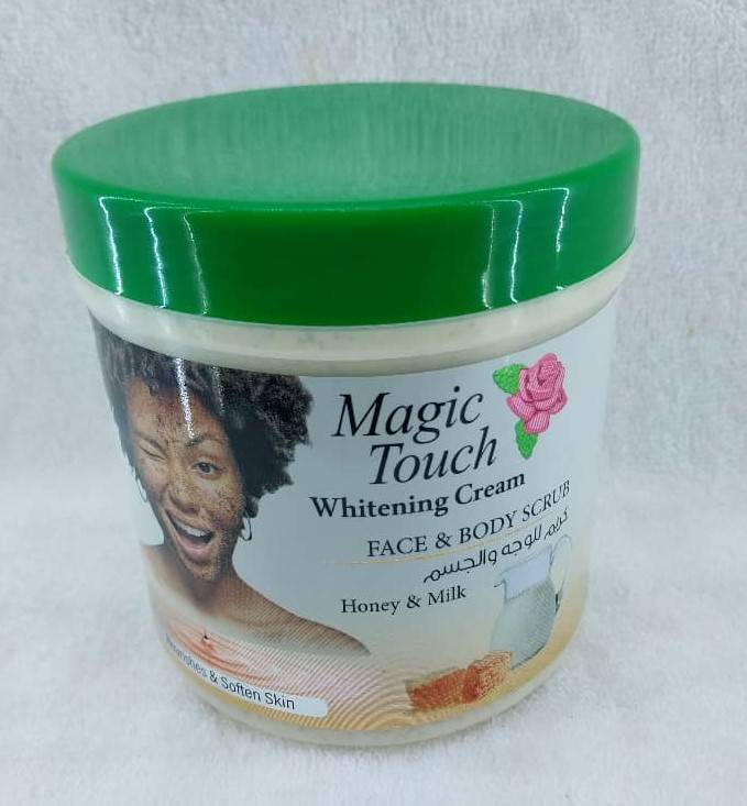 Magic Touch Whitening Cream FACE & BODY SCRUB Honey & Milk 500ml