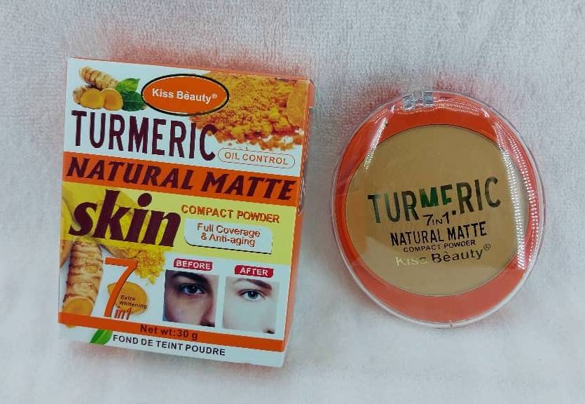 Kiss Beauty Turmeric Natural Matte Skin 7in1 Compact Powder 30gr