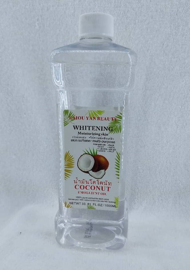 LAIOU YAN BEAUTY WHITENING Moisturizing skin COCONUT EMOLLIENT OIL 1000ml