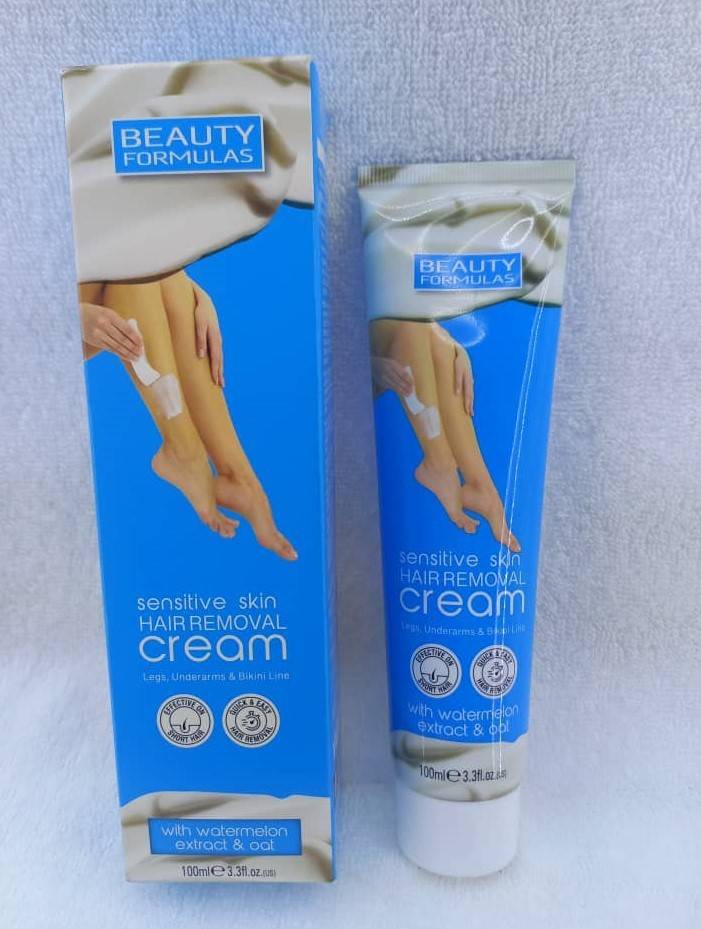 BEAUTY FORMULAS sensitive skin Hair Removal cream with Watermelon extract & oat 100ml
