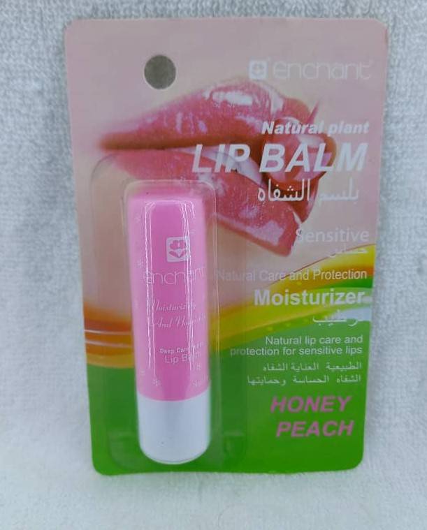 Natural plant Honey Peach Lip Balm Moisturizer 4g