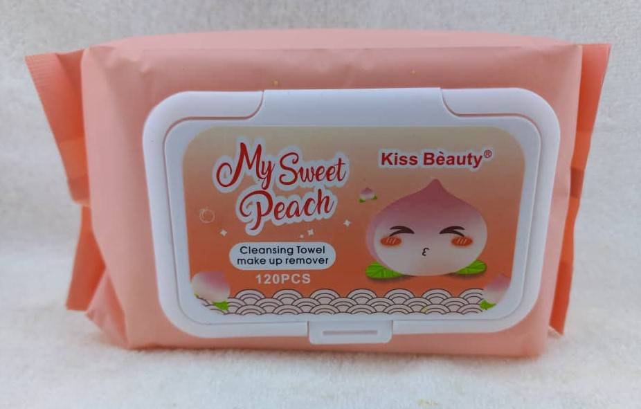 Kiss Beauty MY Sweet Peach Cleansing Towel 120pcs