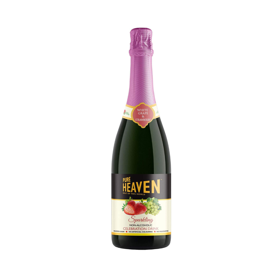 Pure Heaven White Grape & Strawberry Sparkling Non-Alcoholic Celebration Drink 750ml