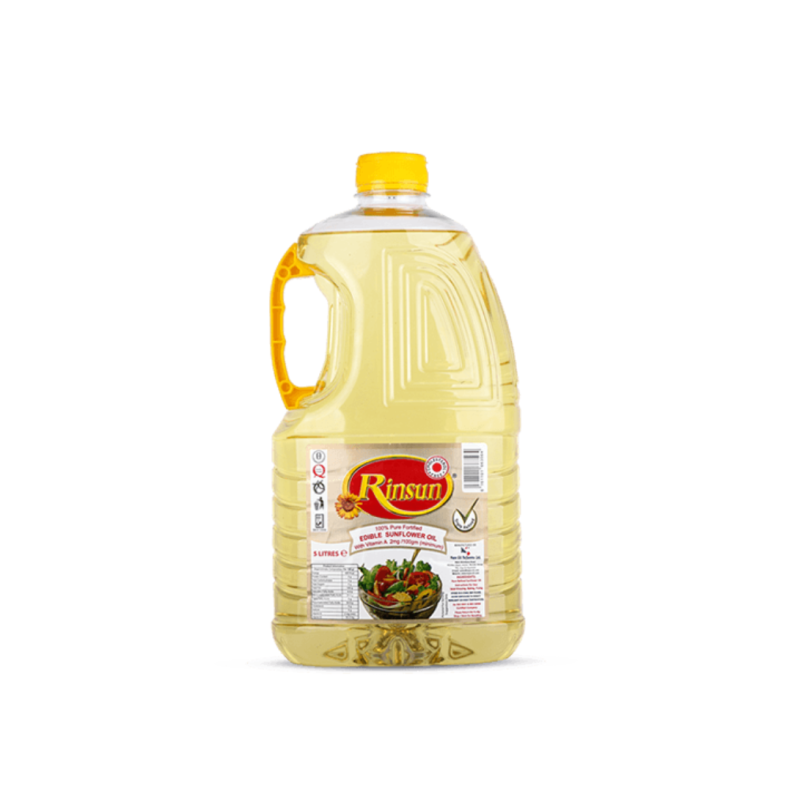RINSUN 100% Pure Fortified Edible Sunflower Oil 5L