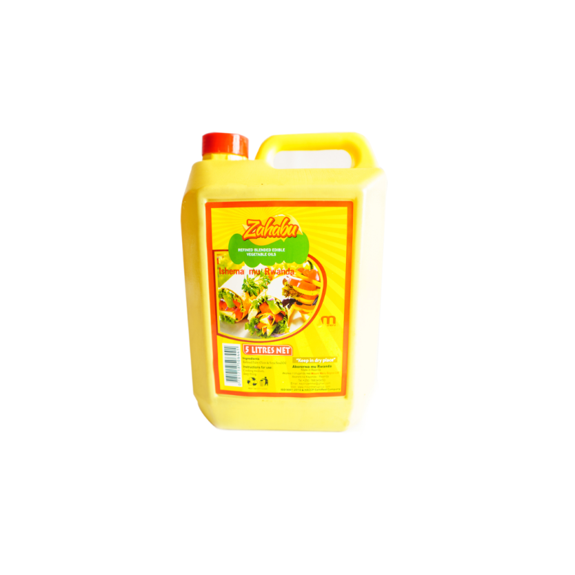 ZAHABU Refined Blended Edible Vegetable Cooking Oil 5L
