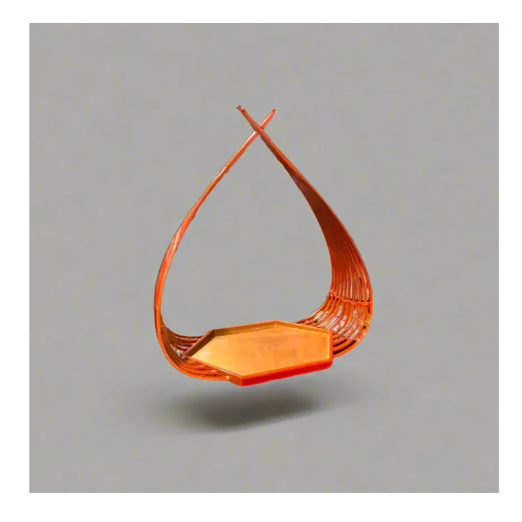 VIBRANT ORANGE HEXAGONAL BASKET TRAY