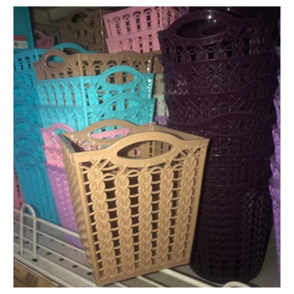 SMALL SQUARE PALM MIX BASKET /1PC