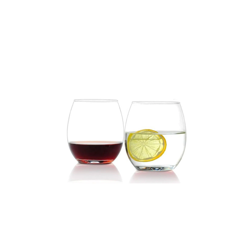 ROUND STEMLESS WINE WATER GLASSES /6PCS