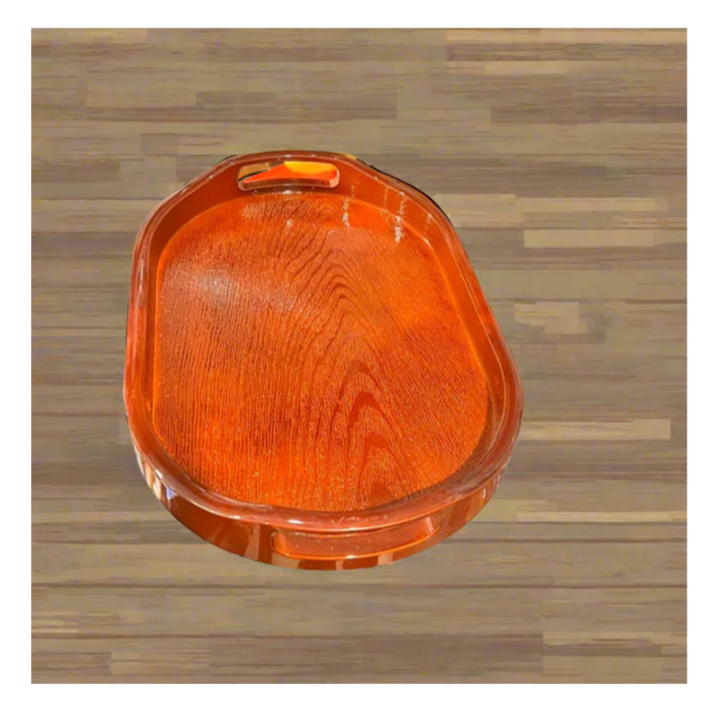 ELEGANT WOODEN SERVING TRAY-4PCS