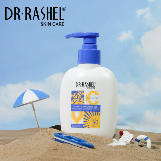 DR. RASHEL VITAMIN C& HYALURONIC ACID MOISTURIZING SUNSCREEN LOTION 180ML