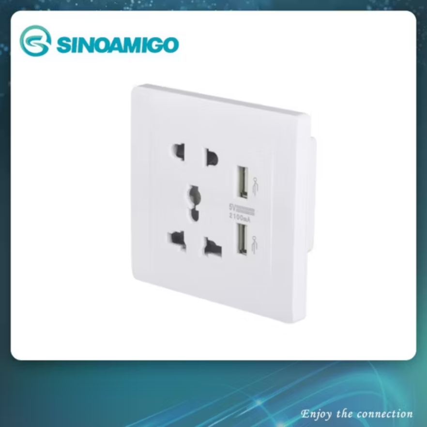 OUTLET WALL SOCKET WITH USB PORTS