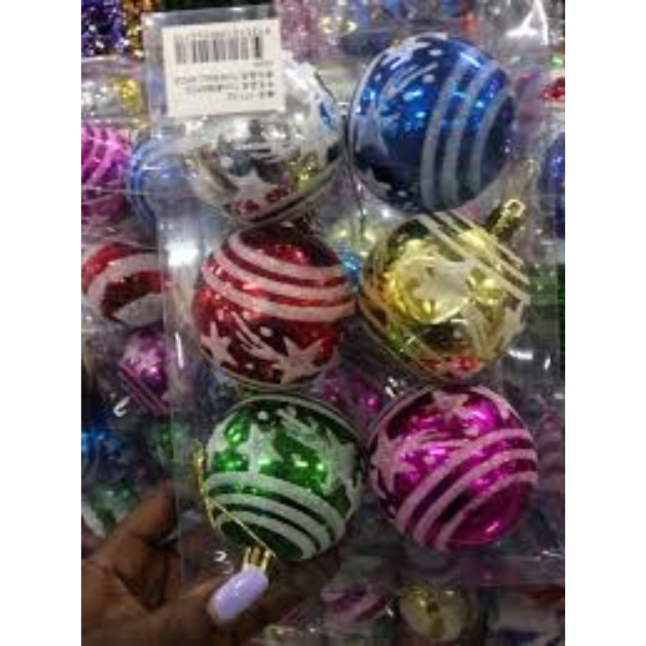 CHRISTMAS 6 BALLS DECORATIONS