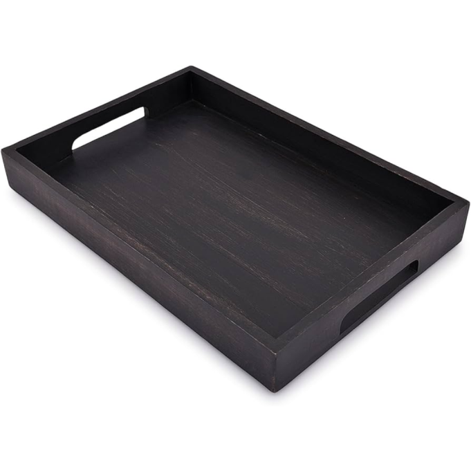 BLACK SERVING TRAY