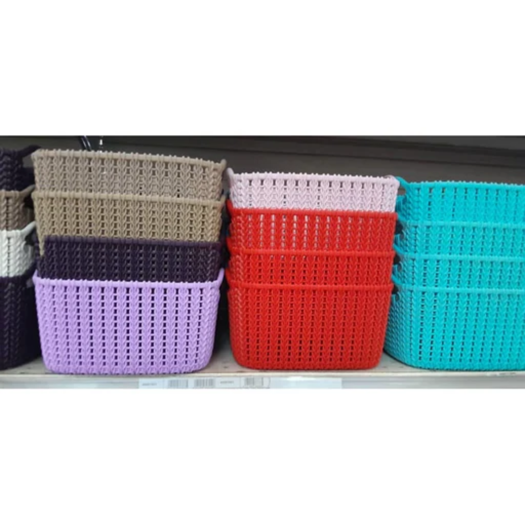 KNITTED-STYLE HOME STORAGE BASKET