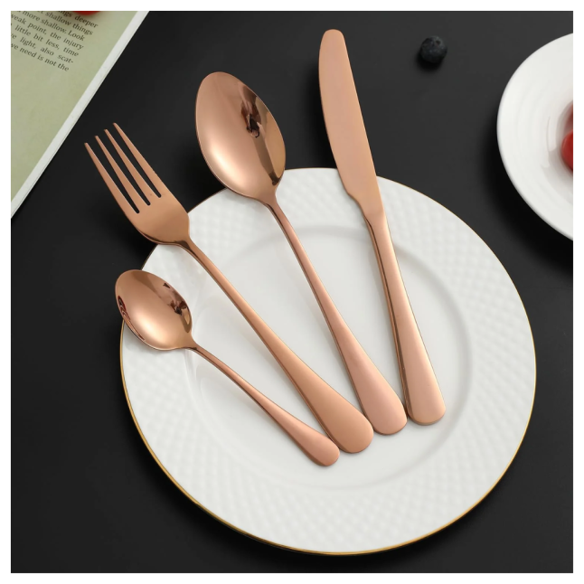 STAINLESS STEEL CSTAINLESS STEEL CLASSIC ROSE CULTLERY 24PCSLASSIC ROSE CULTLERY 24PCS