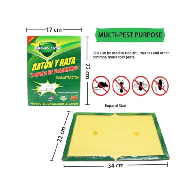 PROFESSIONAL MOUSE TRAP, EASY TO USE STICKY MOUSE TRAP FOR MICE AND RATS (34CM × 22CM)