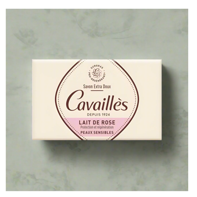 CAVAILLES SAVON EXTRA DOUX LAIT DE ROSE 100G