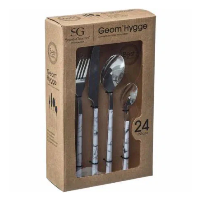SECRET GOURMET GEOMHYGGE 24 PIECE CUTLERY SET