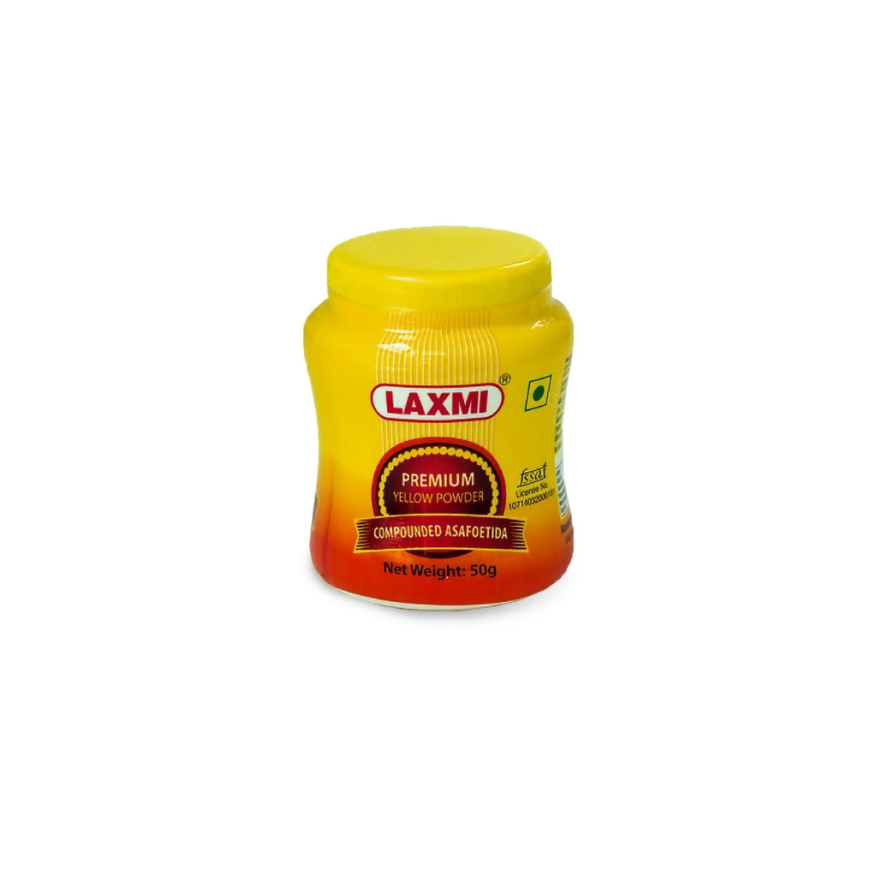 LAXMI PREMIUM YELLOW POWDER ASAFOETIDA 50G AUTHENTIC SPICE BLEND
