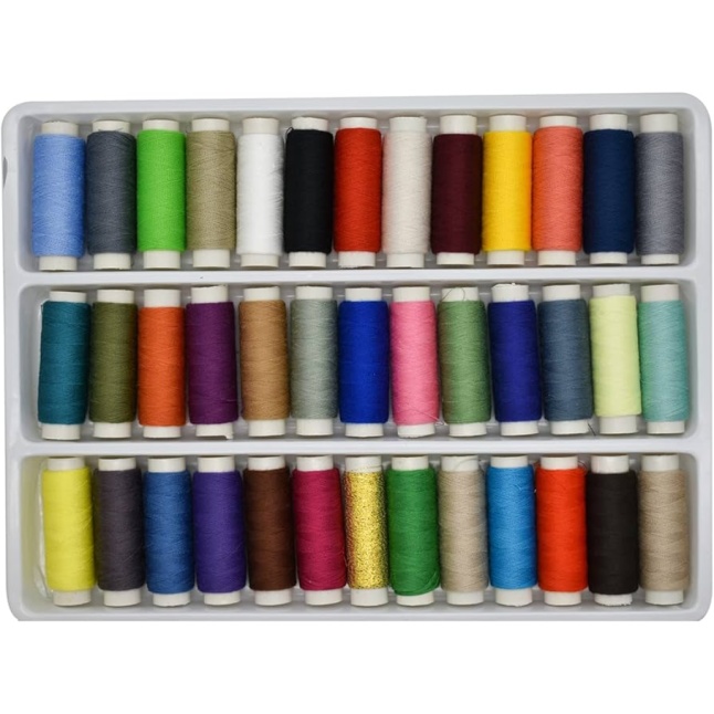 ASSORTED SEWING THREAD PACK-9 VIBRANT COLORS FOR ALL COLORS