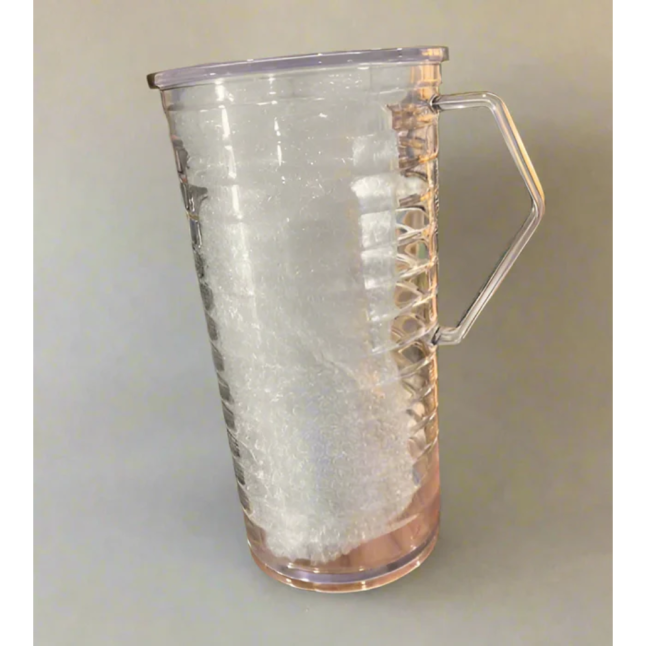 CLEAR PLASTIC PITCHER SERVING BEVERAGE SET OF 4 CUPS